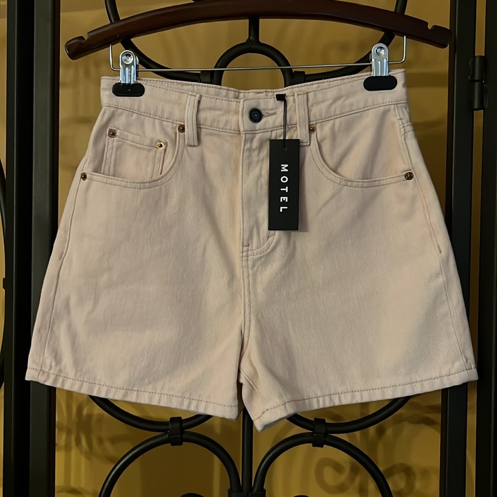MOTEL Mom Denim Shorts